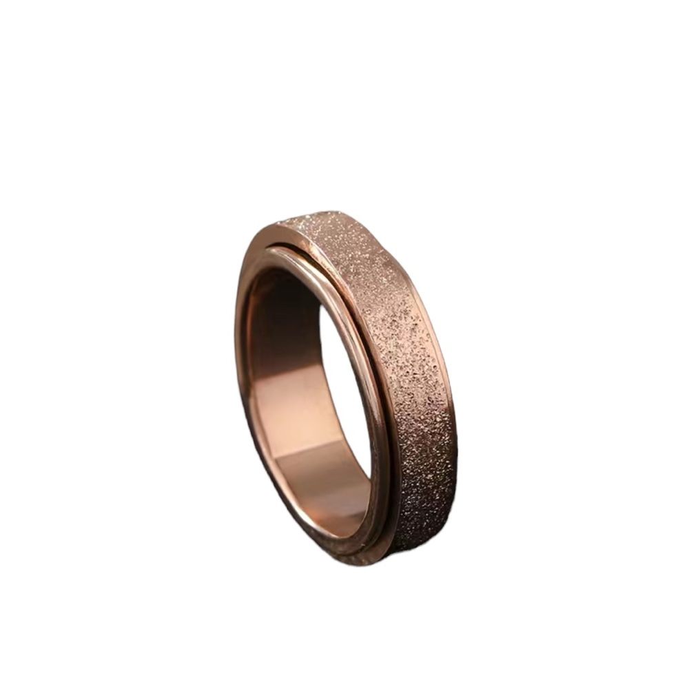 Rose Gold Stainless Steel Twist Unisex Ring